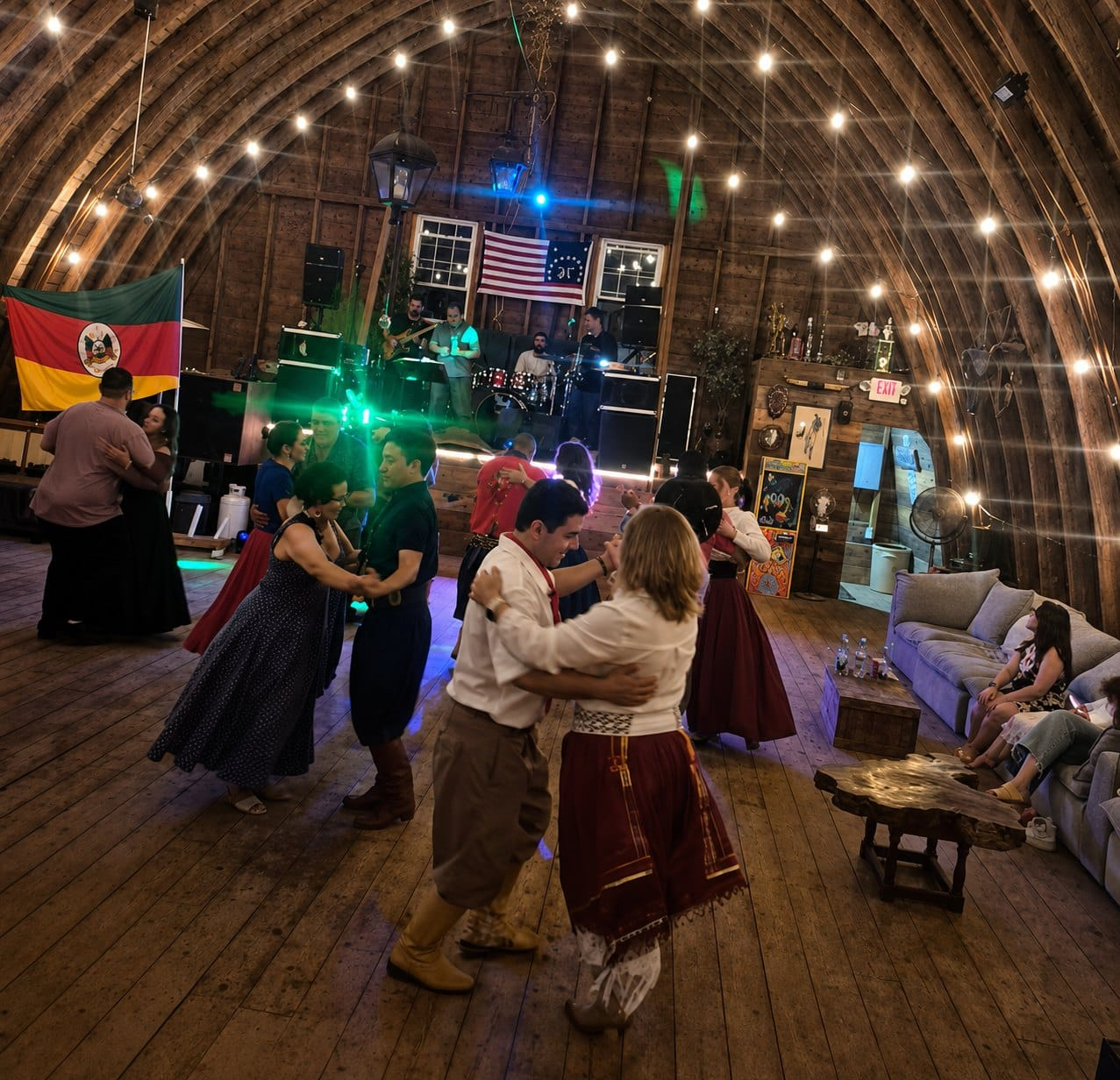 Baile tradicionalista do Piquete Chama da Tradição em New Hampshire.